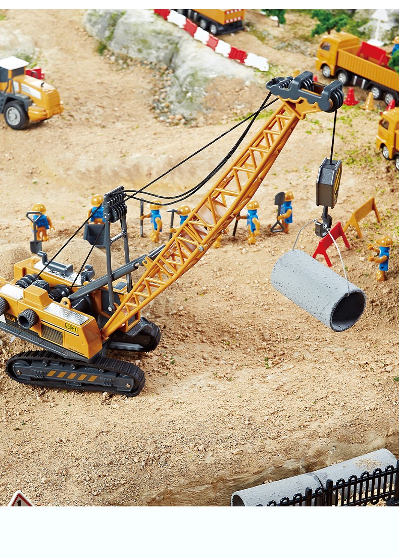 玩具大号小男孩的履带起重机工程车模型玩具车精美礼盒款大吊车塔吊车