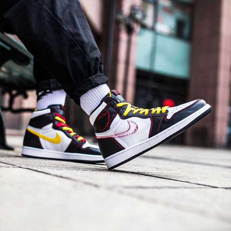 潮nikeairjordanaj1highog耐克男女鞋板鞋红蓝反转警灯运动休闲篮球鞋