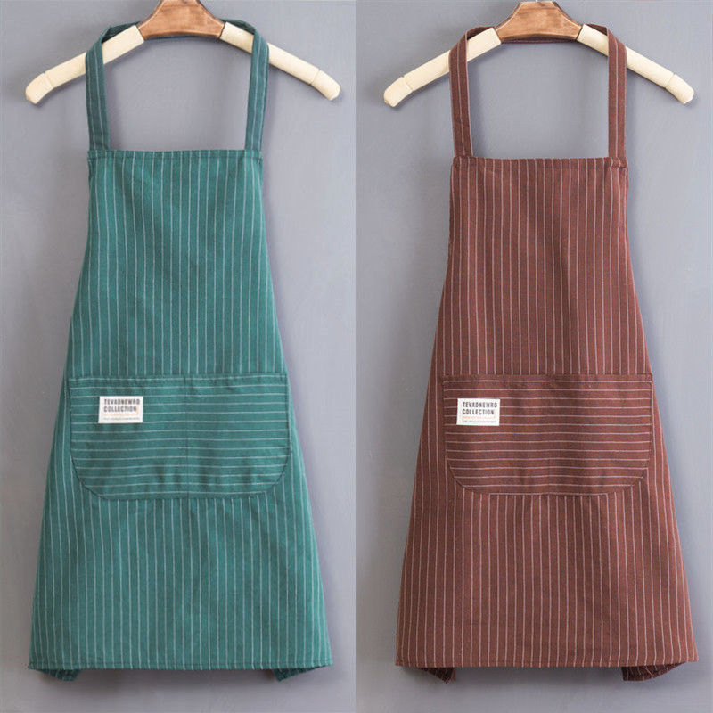 厨房围裙女家用棉围裙做饭上班工作洋气夏天新款时尚围腰围裙时尚棉布