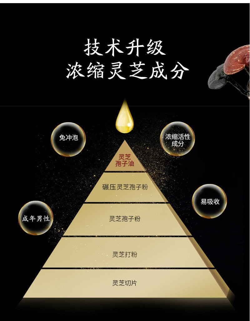 伟博灵芝孢子油软胶囊05g林芝基地直供纯灵芝孢子粉提取卒100粒