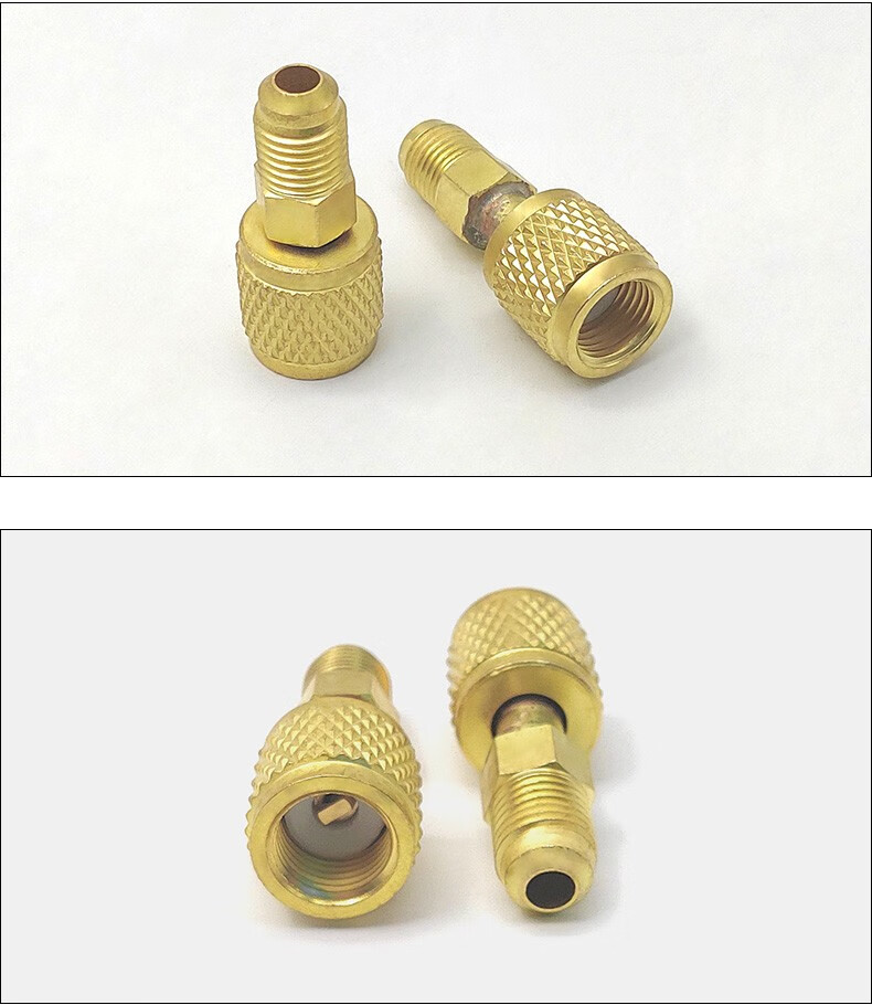 萃英天城 空调加氟r22转r410 r32黄铜转换头 变频空调转接头加氟管加