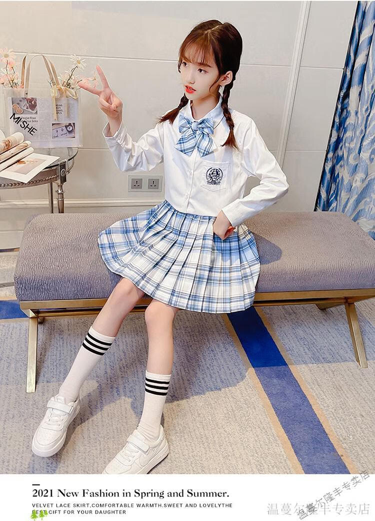 春夏季jk服女童学院风套装幼儿园小学生校服儿童裙子姐妹装闺蜜装裙夏