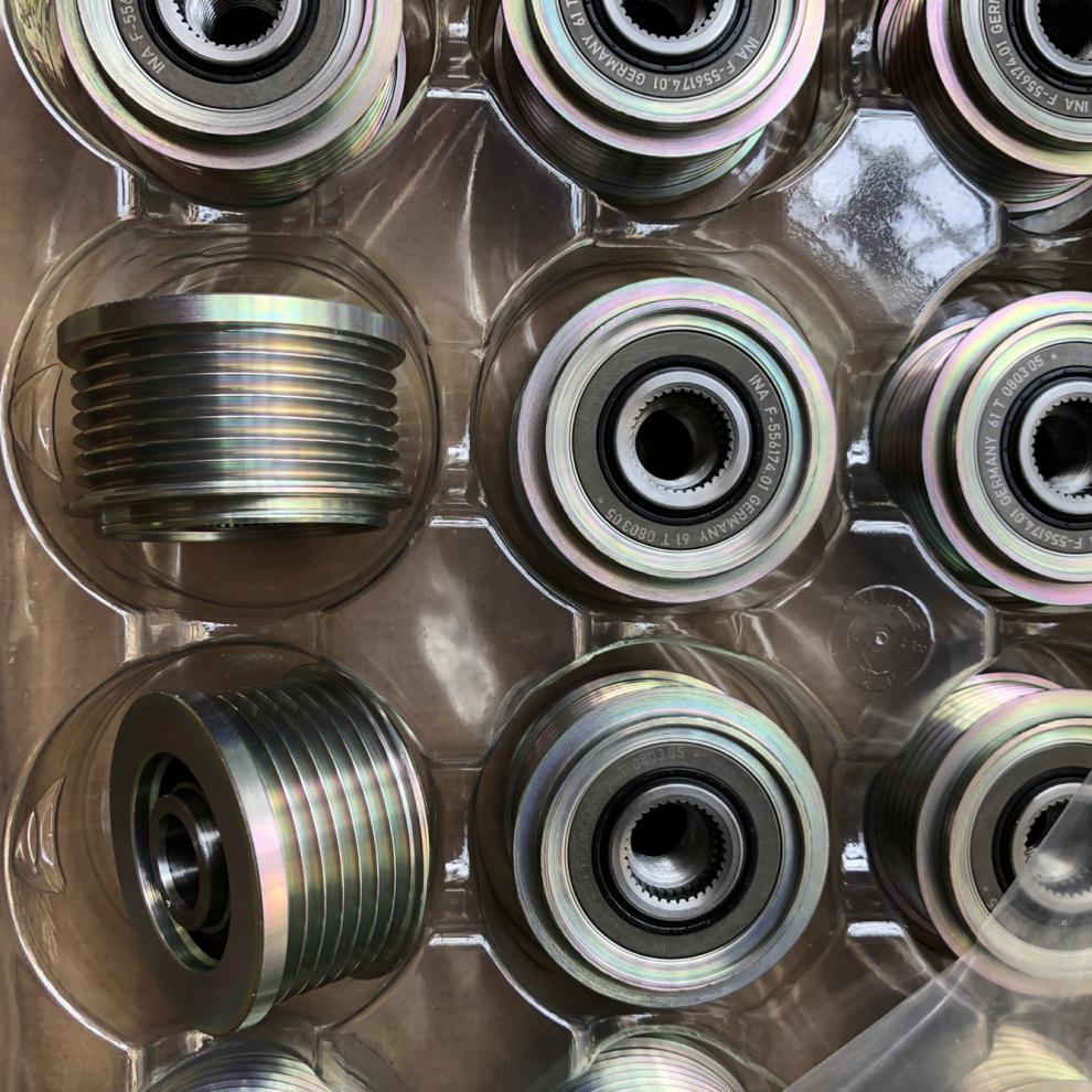 适用于域虎全顺新世代v348柴油江铃驭胜s350n发电机单向轮皮带轮品牌