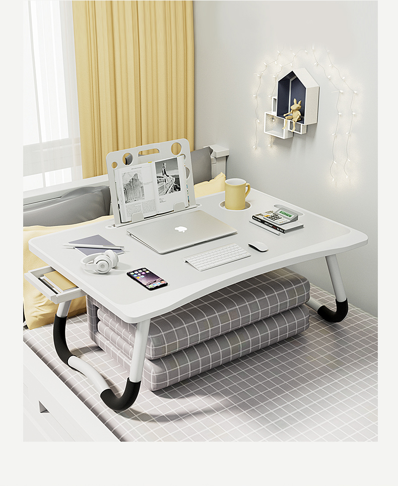 飘窗折叠桌学生床头宿舍书桌笔记本电脑支架办公桌懒人床上小桌子高档
