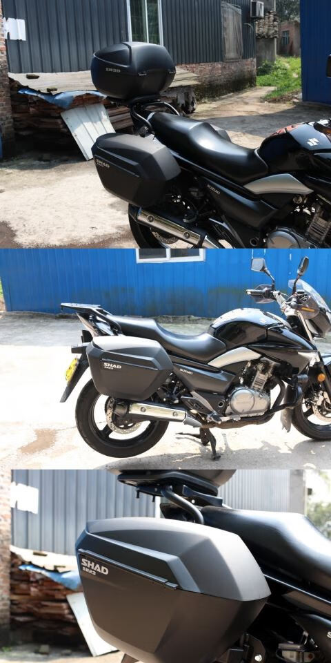 适用于豪爵铃木gw250a夏德尾箱边箱shad三箱gw250f改装后备箱 单货架