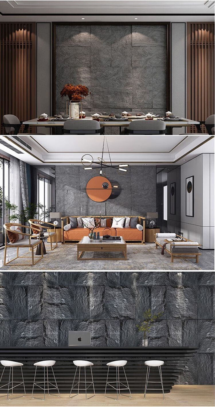 轻质文化石pu石皮蘑菇石内外墙砖网红电视背景墙定制仿真石材装饰 pu