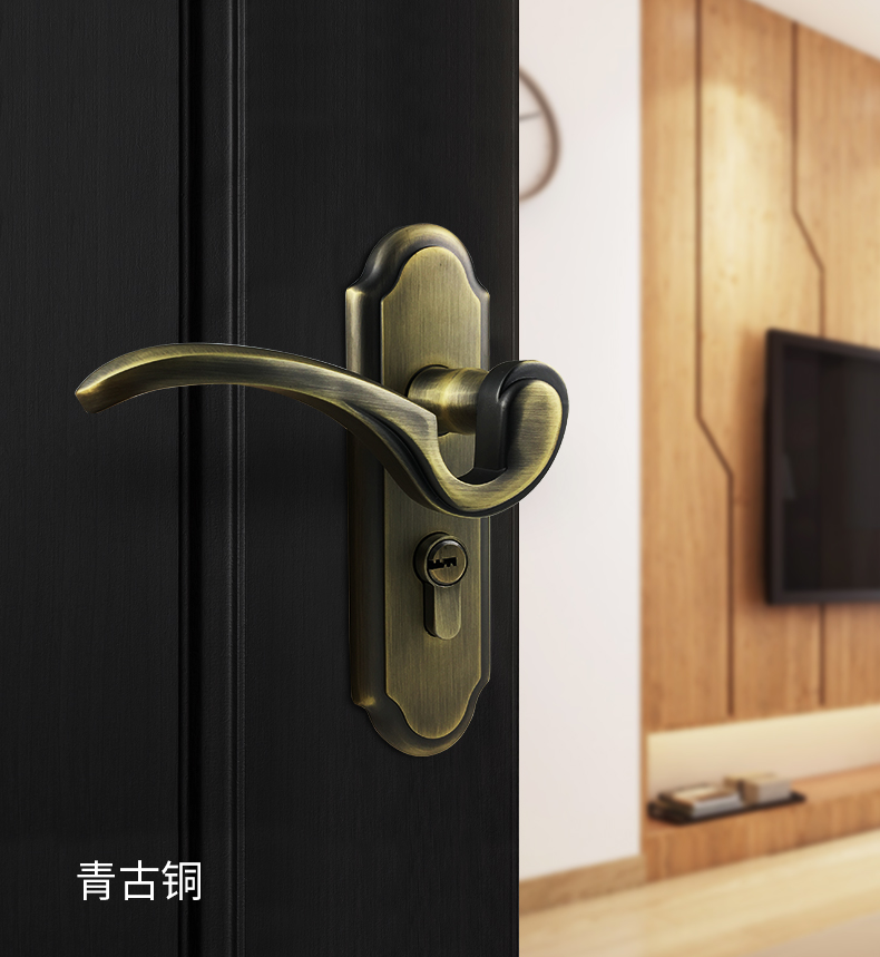 坚朗kinlong室内房门锁双锁舌木门套装把手卧室执手锁具坚朗门锁木