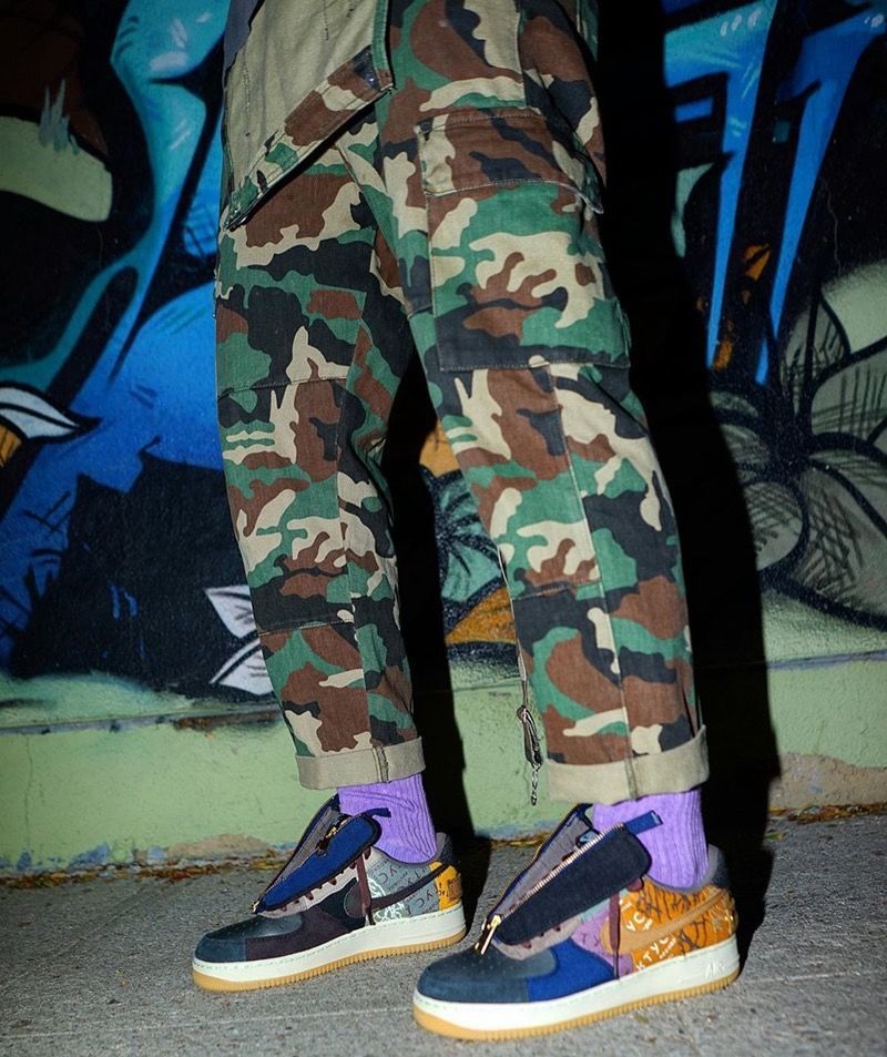 travis scott x air forc 1 空军一号ts联名鬼脸拼接cn2405-900