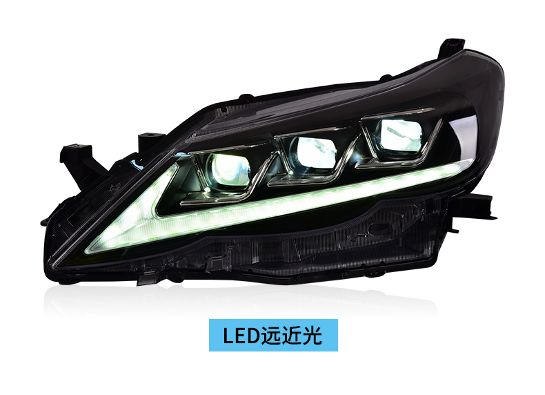 专用于丰田锐志大灯总成10-12年款改装雷克萨斯款led日行灯led流水