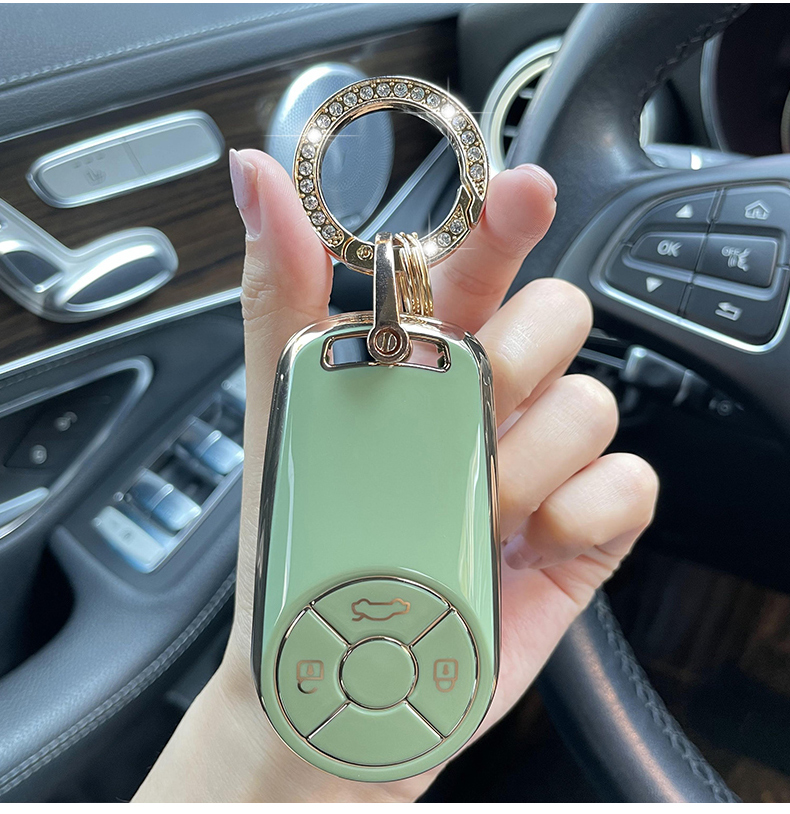 长城欧拉钥匙套gtr1专用r2车壳扣包2022款女硅胶钥匙包a款商务黑h字母