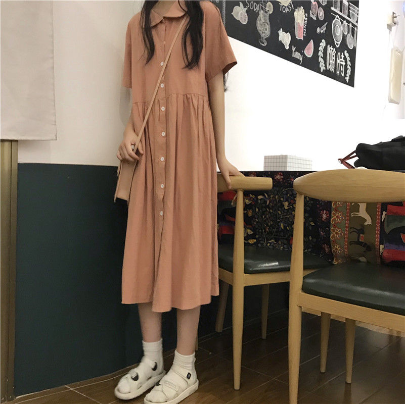 裙子仙女仙森系学生夏天显瘦长裙脚踝仙气夏季甜美连衣裙闺蜜装少女装