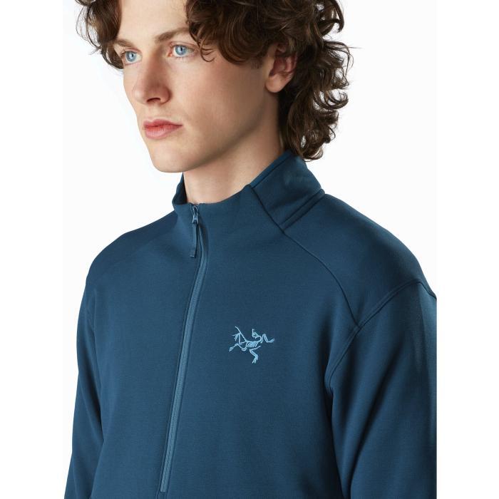 arcteryx始祖鸟男卫衣运动户外套头半拉链保暖舒适柔软27967blackl