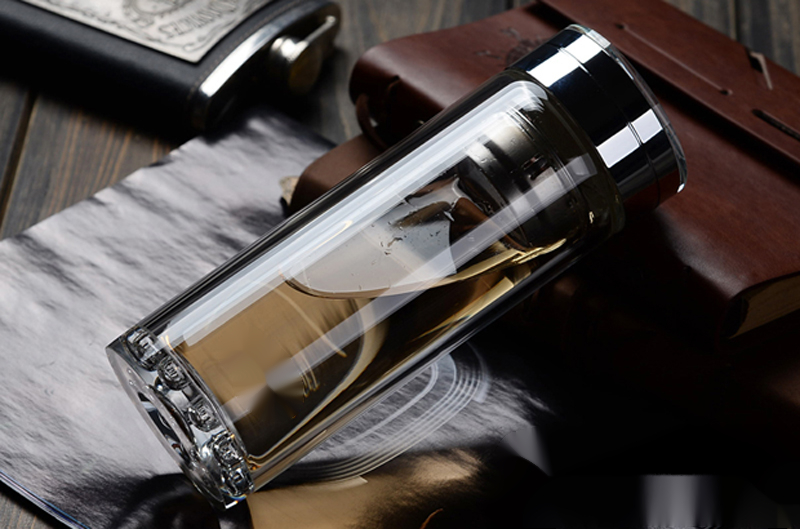 恰物恰屋轻奢品牌水杯玻璃杯子茶杯透明水晶杯商务保温过滤办公车载