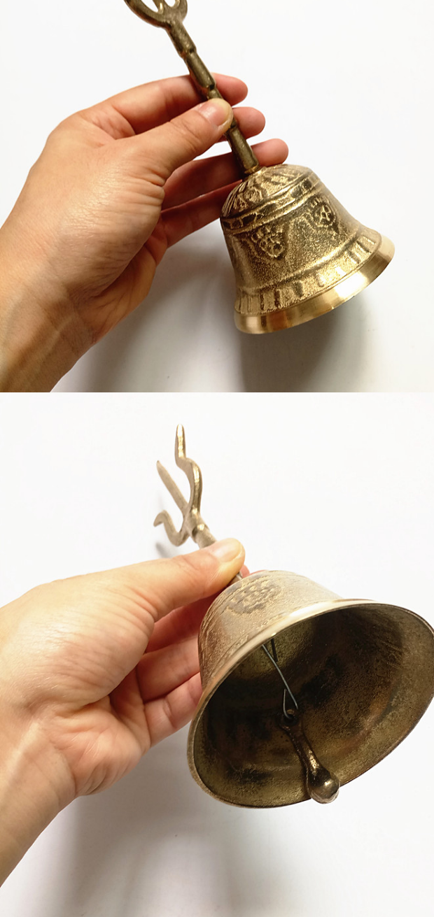 道教用品道家用品三清铃三叉铃铜铃道士铃铛铜铃铛手摇铃佛铃【图片