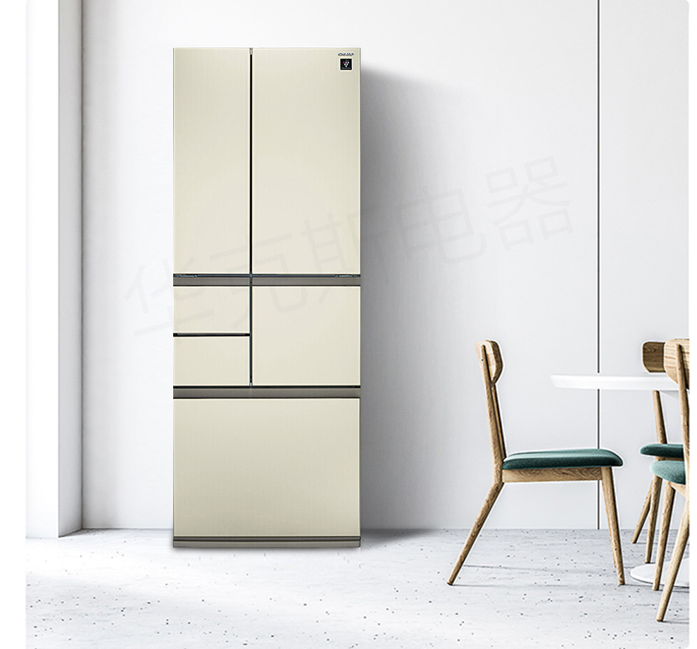 夏普sharp日本原装进口多门自动制冰冰箱变频风冷无霜sjgt50ar深邃红