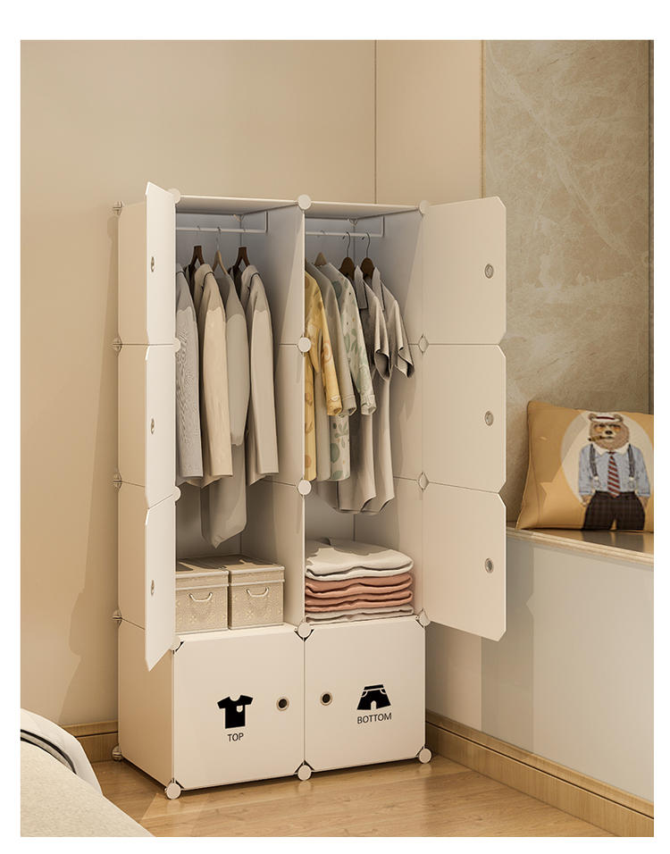 矮衣柜小衣柜单人小型衣柜挂式现代简约卧室出租房宿舍用简易塑料单人