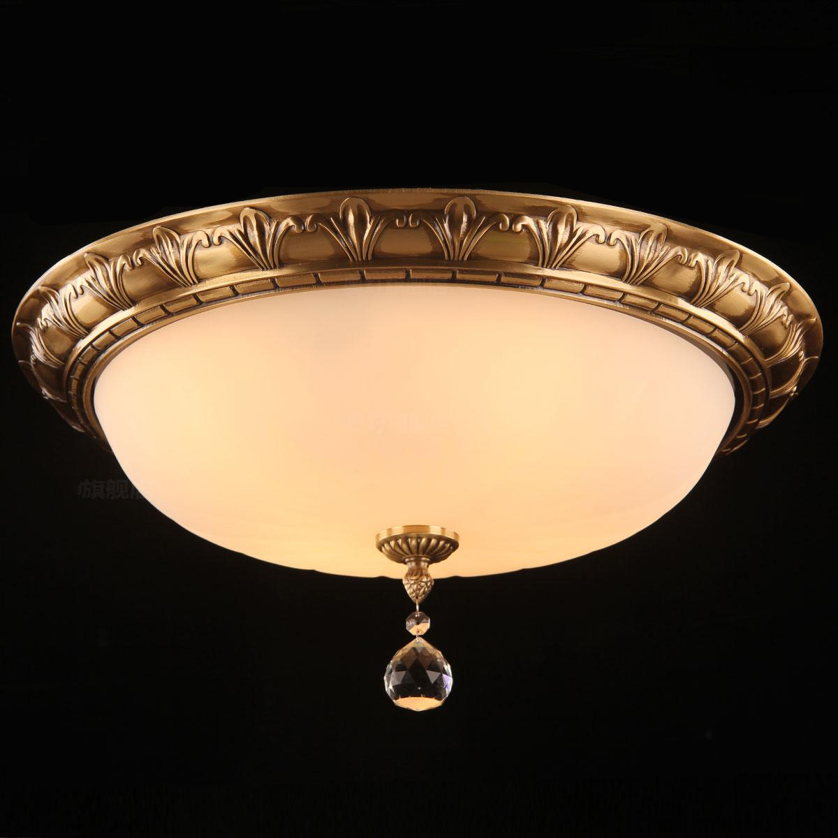 60欧式客厅吸顶灯北欧风格灯具简美式水晶卧室led书房阳台门厅玄关