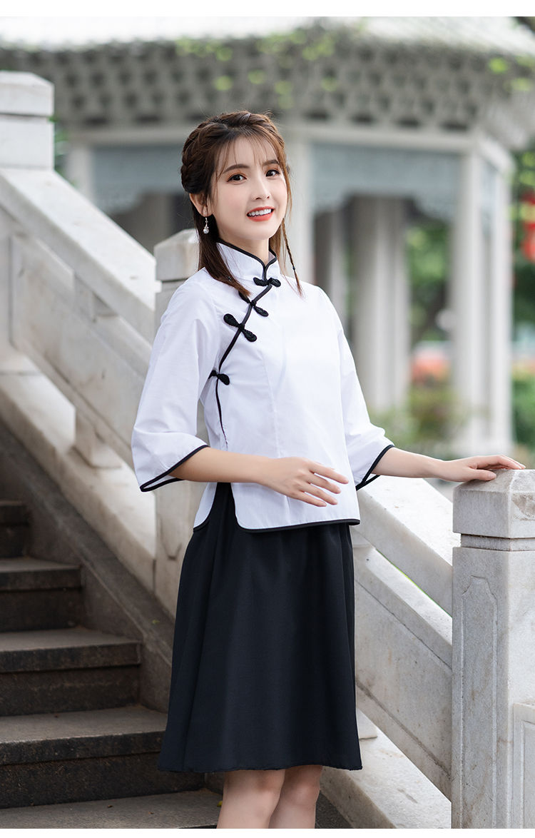 学生装女新品民国学生装女五四青年装民国风女装中山装男班服舞台表演