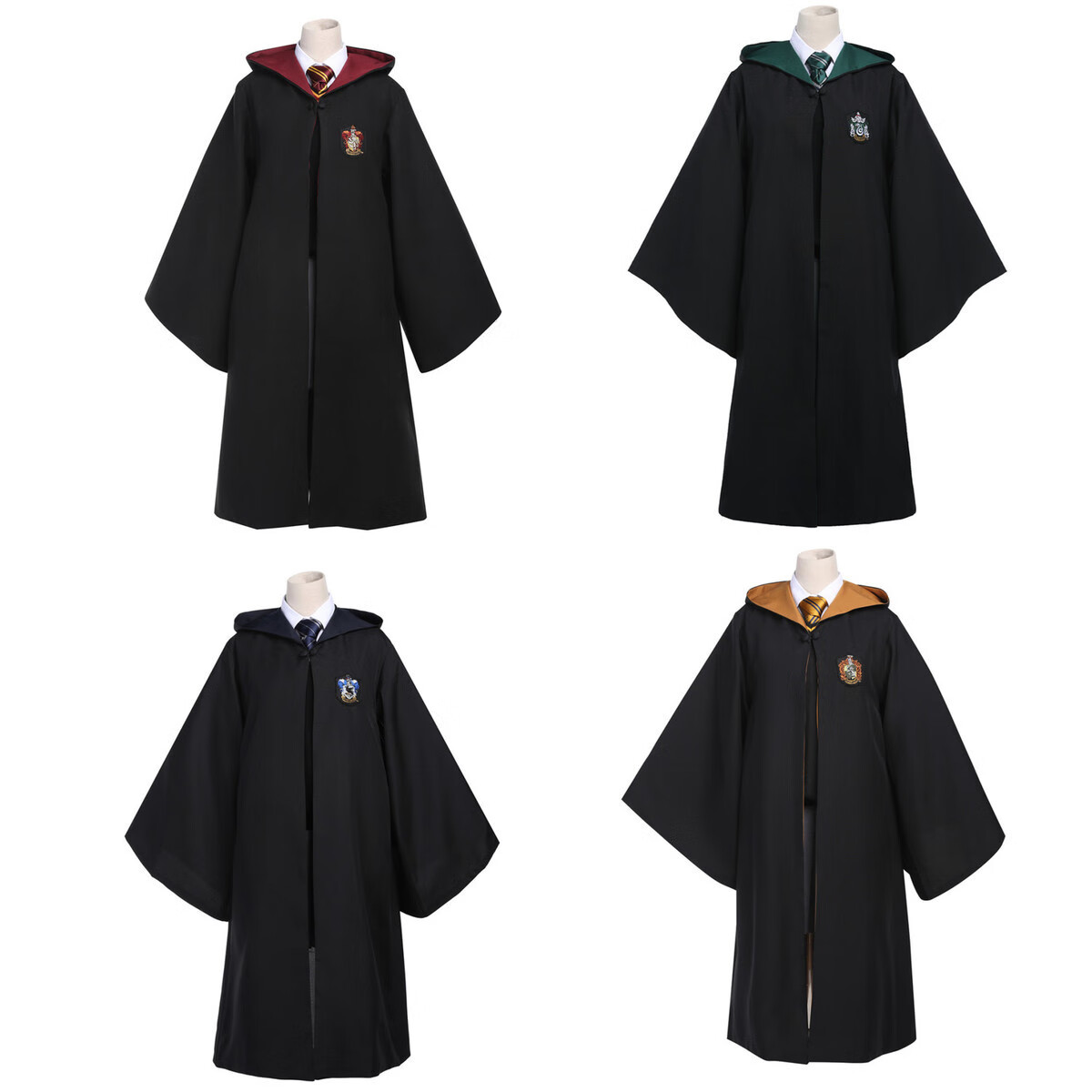 哈利波特四大魔法学院巫师袍校服披风斗篷cos学士服装斗篷 组2:薄袍