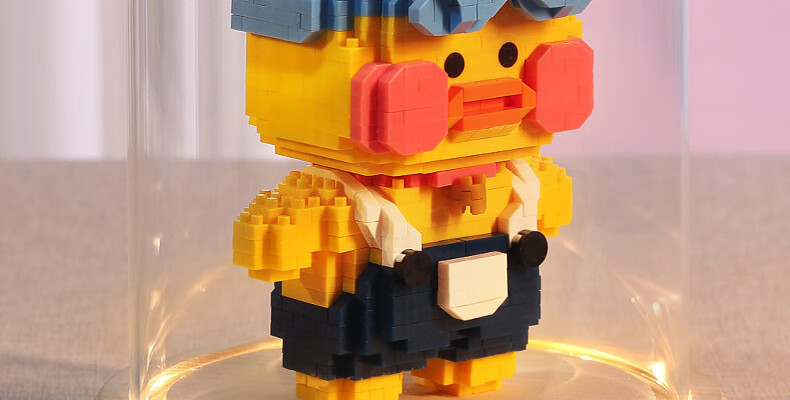 乐高lego积木草莓熊积木3d立体拼图拼装女孩系列智力微颗粒情侣手工