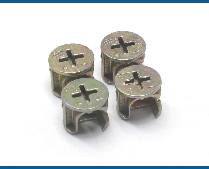 镀彩锌偏心轮三合一连接件偏心轮加厚五金家具连接件三合一轮(5颗 5颗