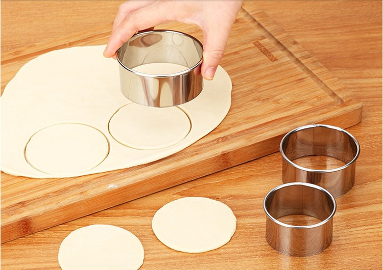 饺子皮模具三件套创意圆形切压切饺子皮不锈钢厨房家用包饺子神器