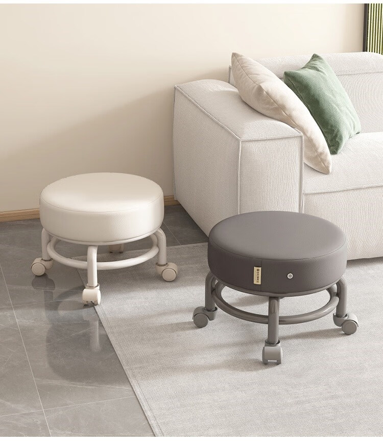 小米石带轮子的小凳子万向轮滑轮矮凳超静音带轮小凳子家用万向轮滑行