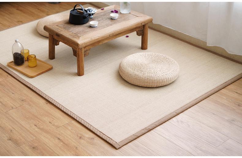 定制竹编地毯席垫榻榻米地毯满铺大面积阳台茶桌飘窗垫毯日式原色厚度