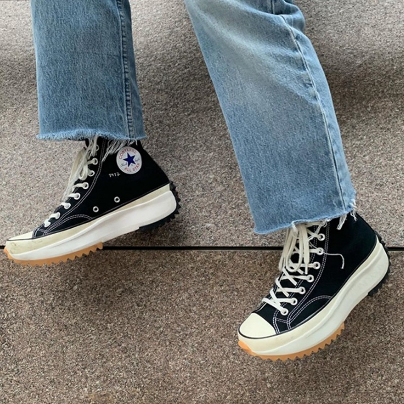 converse匡威jwanderson匡威jwa联名复古增高高帮三星标帆布鞋休闲鞋