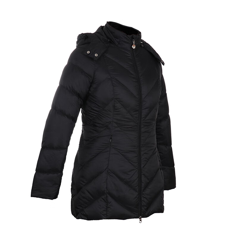 armani阿玛尼羽绒服女长款女装轻薄棉服女士带帽子立领修身显瘦薄款