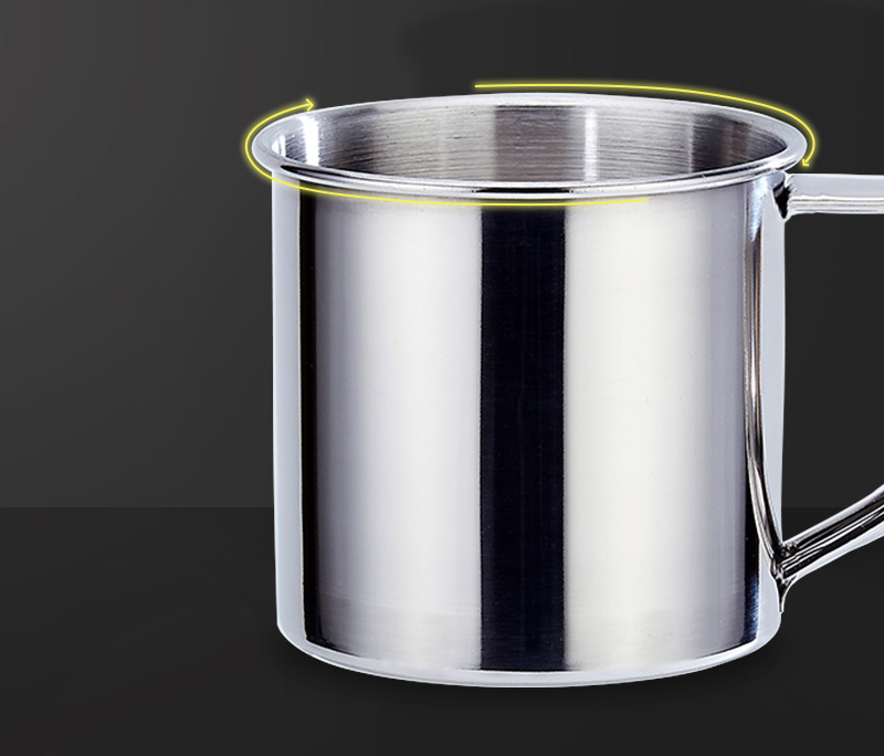 不锈钢茶缸304不锈钢水杯子家用儿童幼儿园小口杯防摔喝水大容量茶缸