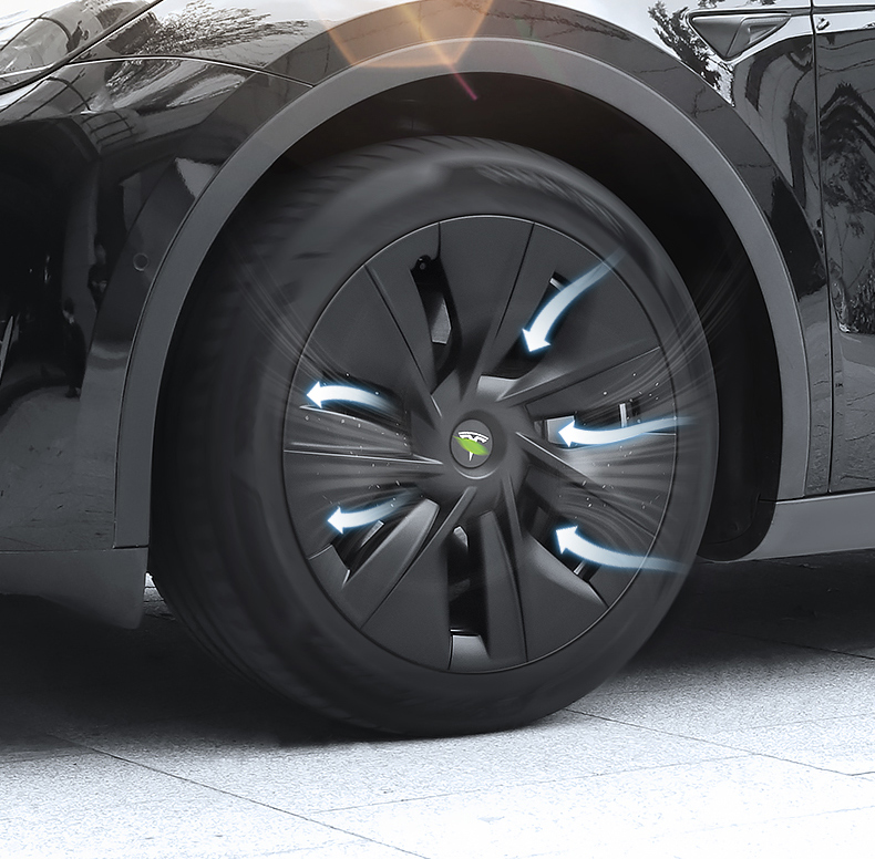 3装饰车轮圈保护罩改装配件 model 3大轮毂盖【4个装】18寸黑红【图片