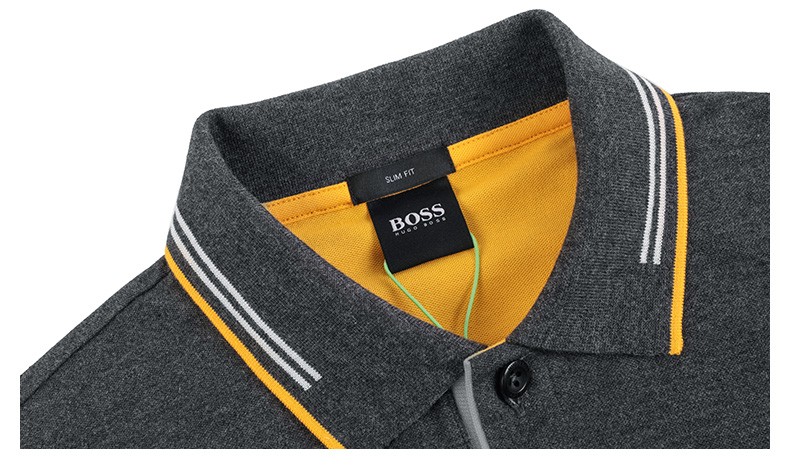 hugo boss雨果博斯polo衫男士短袖夏季潮流百搭深灰色10565 褐色 xl
