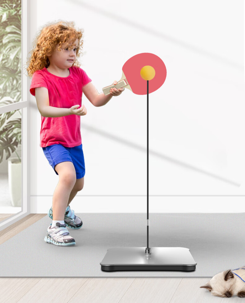 吸地乒乓球乒乓球训练器自练器儿童弹力软轴吸盘式打家用单人带线回弹