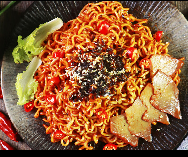 陈村韩式火鸡面非油炸甜辣麻辣干脆面方便面即食免煮夜宵速食泡面袋装