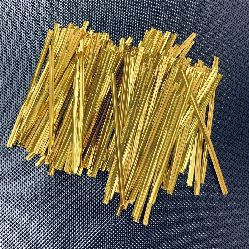 扎条金属扎带扎丝捆扎线金扎线铁丝包装封口绳面包袋食品礼品 绿色3包