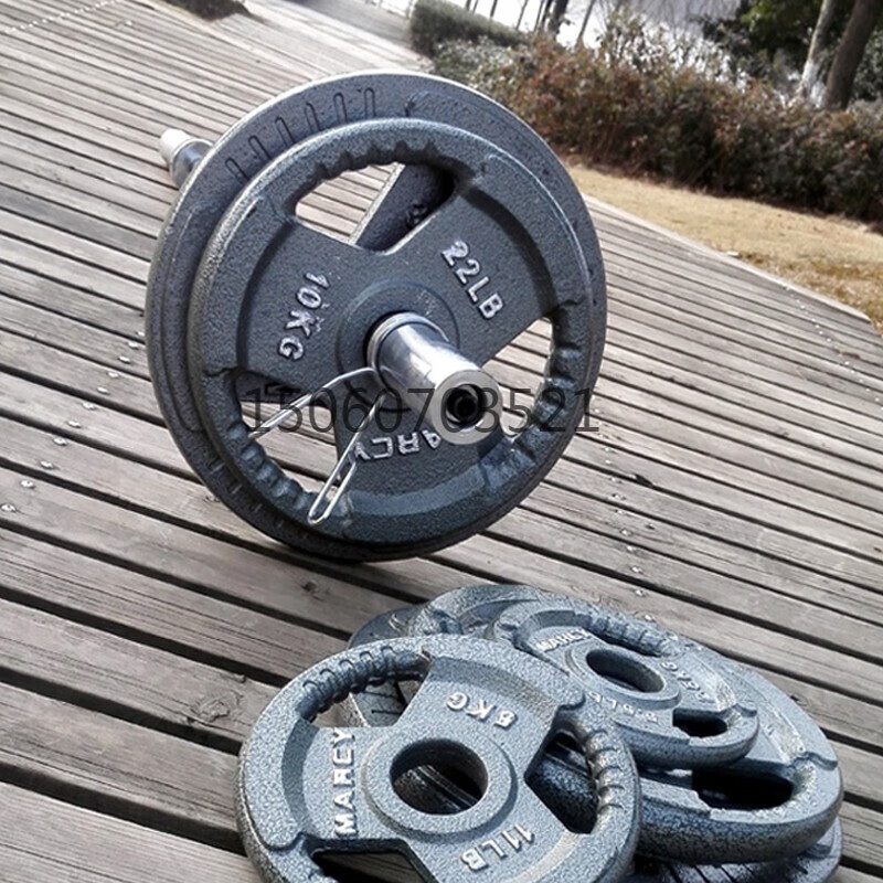 珂贝奴大孔奥杆杠铃100kg烤漆杠铃手抓大孔杠铃片加重片可拆卸奥杆