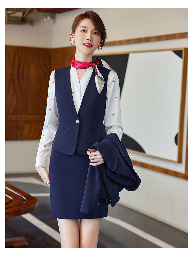 帕达曼 职业装女套裙ol工作服空姐制服职业套装气质春秋季高端酒店