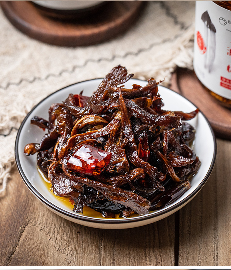 黑标主厨风味油鸡枞190g云南特产即食蘑菇调味品下饭菜