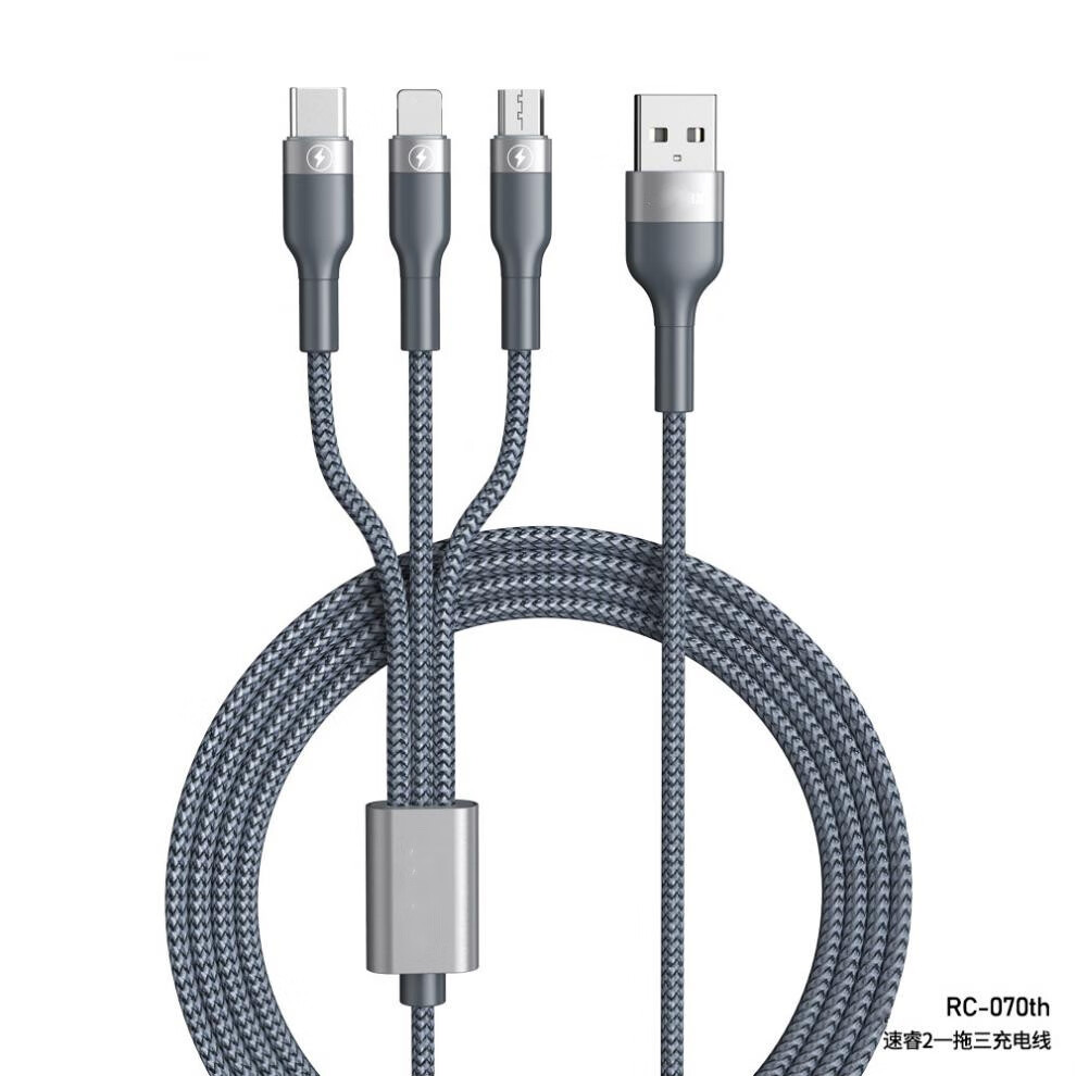 一拖二数据线快充二合一手机充电线双头两个type-c头接口usb车载插头