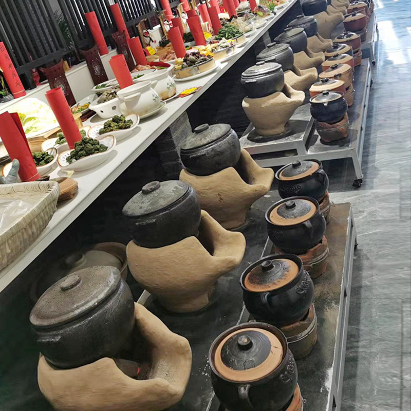 苏··泊尔品质黑色大砂锅炖锅大商用卤肉土沙锅大容量土锅煨锅泥炉土
