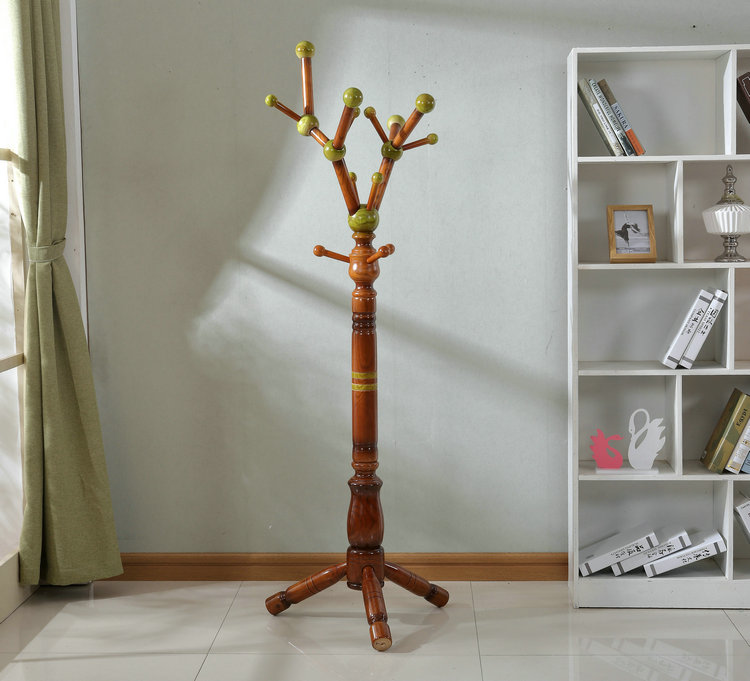 树枝衣架落地树形吉祥树衣帽架发财树实木创意简约现代卧室挂衣架 505
