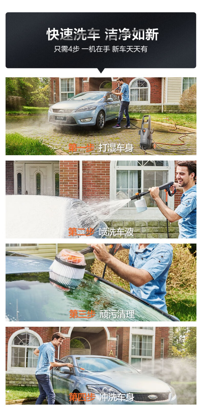 亿力 Yili 家用高压洗车机洗车泵2v高压洗车水枪清洗机便携式刷车水泵洗车神器全自动清洗机 Q3豪华版 高压长抢 泡沫壶 13米管 图片价格品牌报价 京东