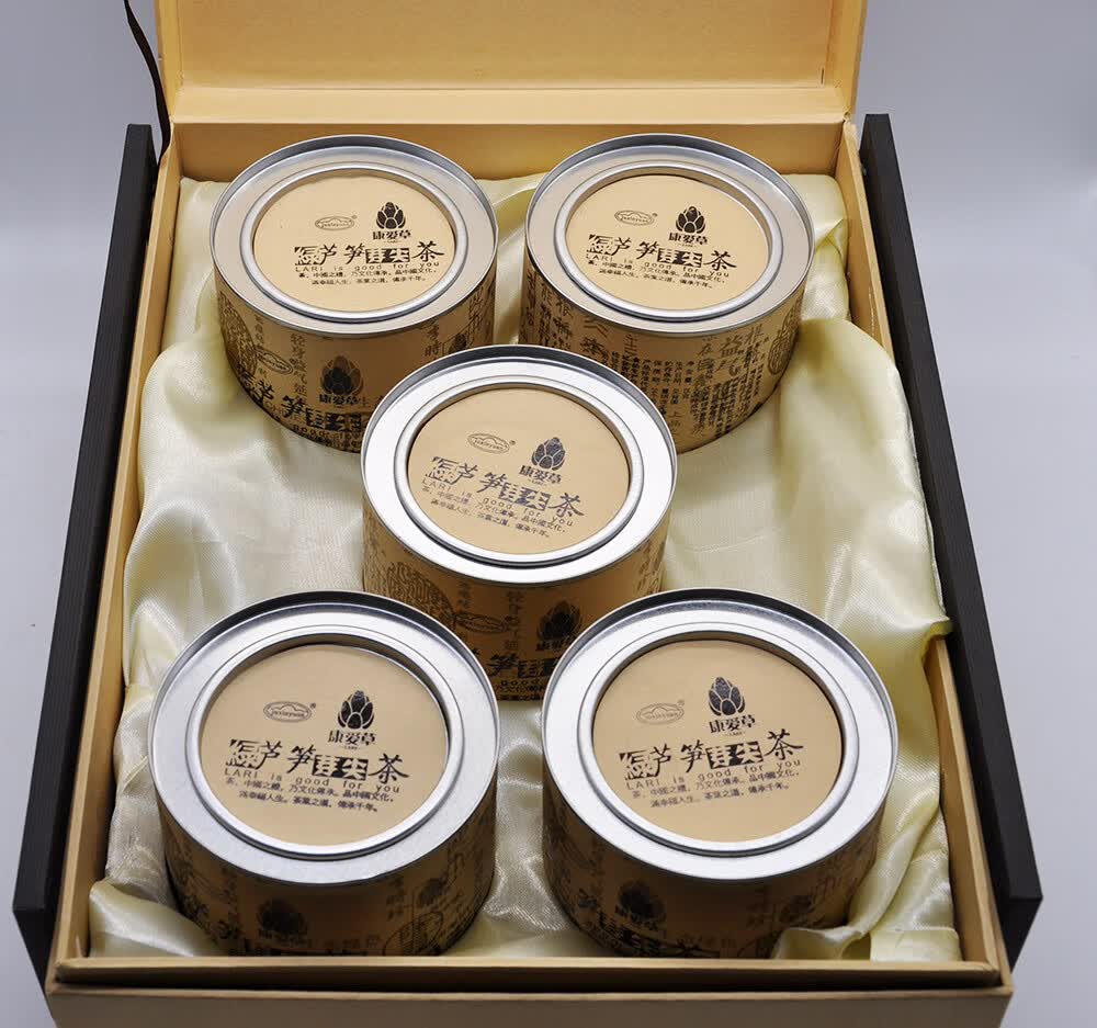 山东曹县巨鑫源芦笋茶笋尖茶绿芦笋芽尖茶山东特产25g*5罐礼品盒 25克