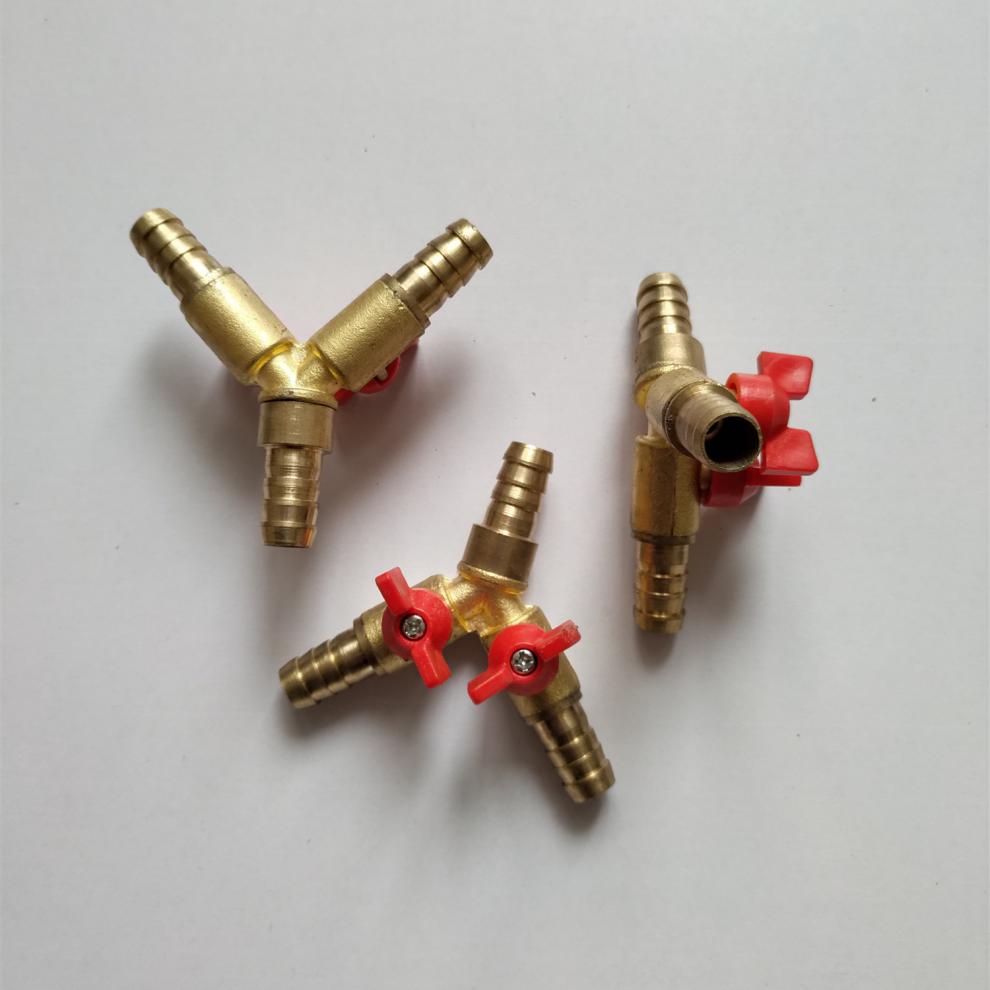 煤气3通液化气灶具分接开关阀燃气管道接头分叉配件纯铜三通头纯铜3通