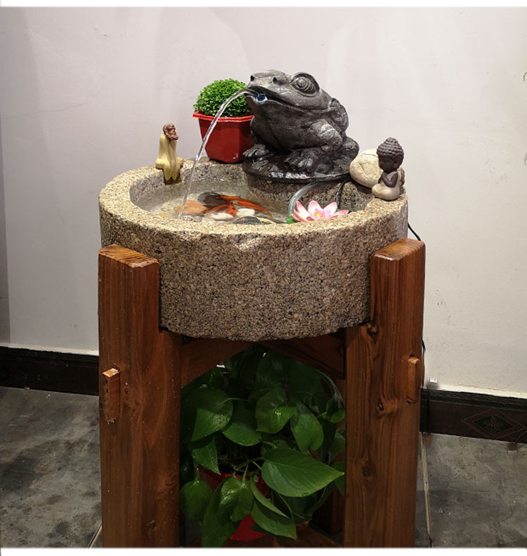 养鱼池马槽阳台鱼池小家用室内石槽流水摆件 花岗岩石槽长90厘米/单个