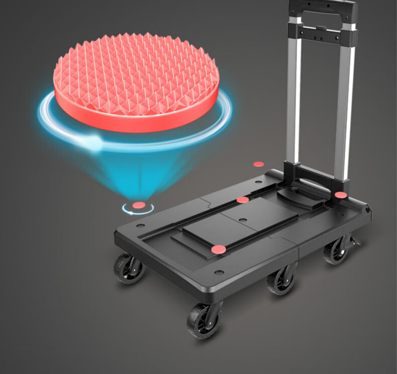 拉音响小推车手拉车拉杆小拉车折叠便携板车拉货手推车搬运家用拖车