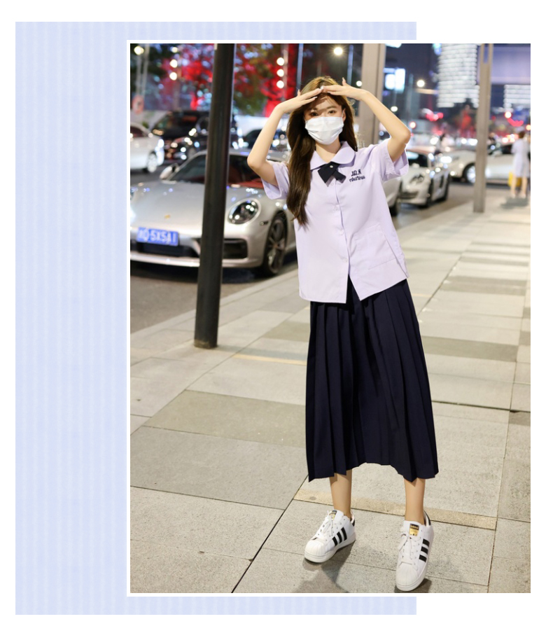 泰国校服日系长袖韩版班服秋冬季套装学院风初高中学生运动会合唱单独