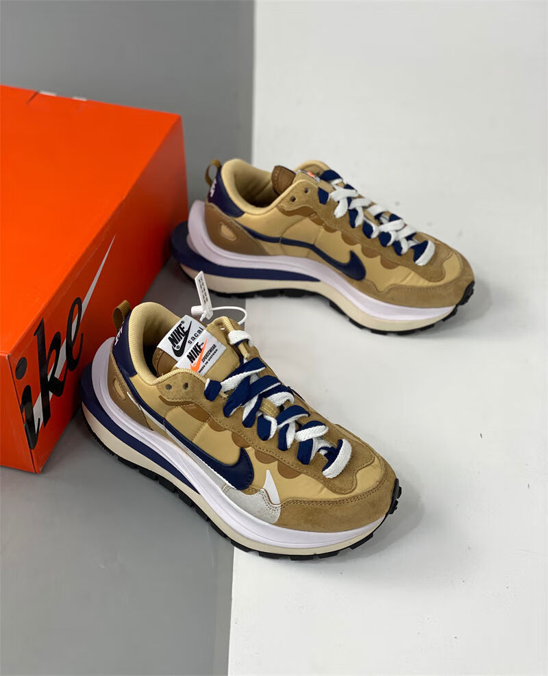 0华夫3.0双钩白红黑白白生胶芝麻卡其酒红紫金黄绿跑步鞋 sacai 3.