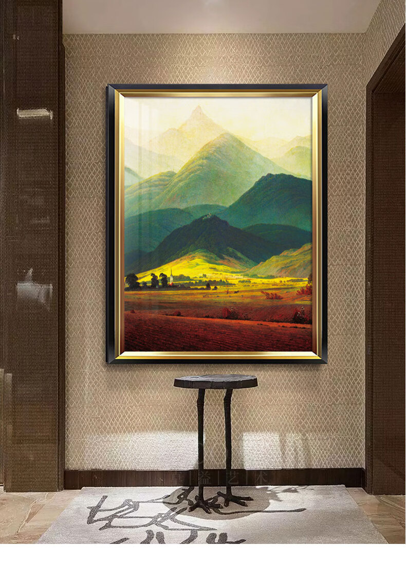 可狄(kedi) 可狄巨人山油画靠山客厅现代墙画玄关过道风景壁画欧式